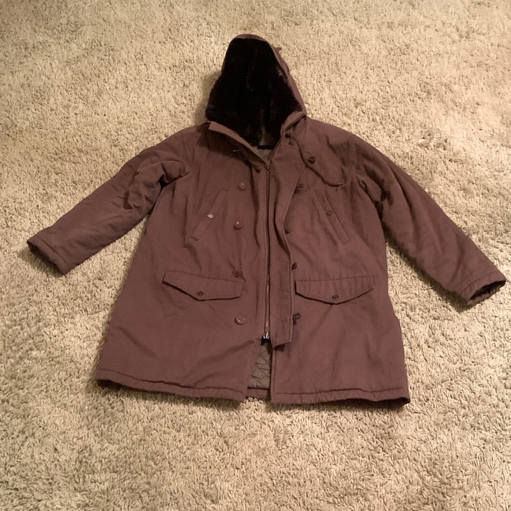 The Kooples. Dark green coat.